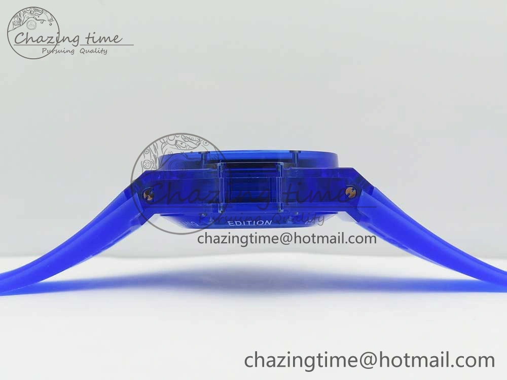 Big Bang Unico Magic Sapphire Blue 45mm OXF Best Edition Skeleton Dial on Blue Rubber Strap A Seasonal 6845