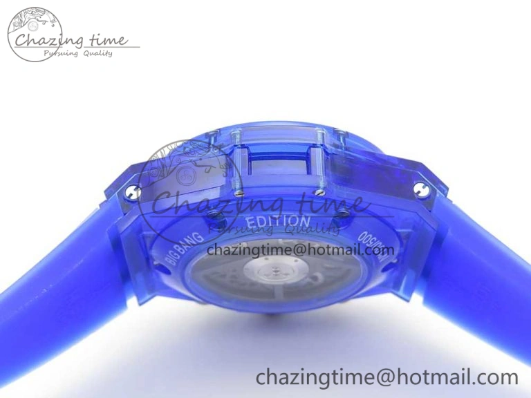 Big Bang Unico Magic Sapphire Blue 45mm OXF Best Edition Skeleton Dial on Blue Rubber Strap A Seasonal 6845