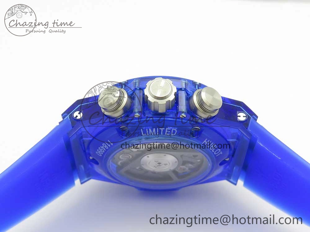 Big Bang Unico Magic Sapphire Blue 45mm OXF Best Edition Skeleton Dial on Blue Rubber Strap A Seasonal 6845