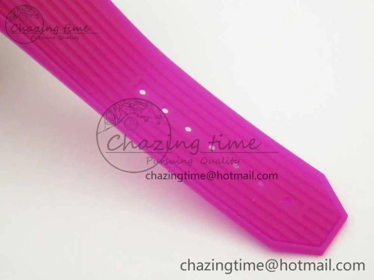 Vibrant Big Bang Unico Magic Sapphire Pink 45mm OXF Best Edition Skeleton Dial on Pink Rubber Strap A 6846
