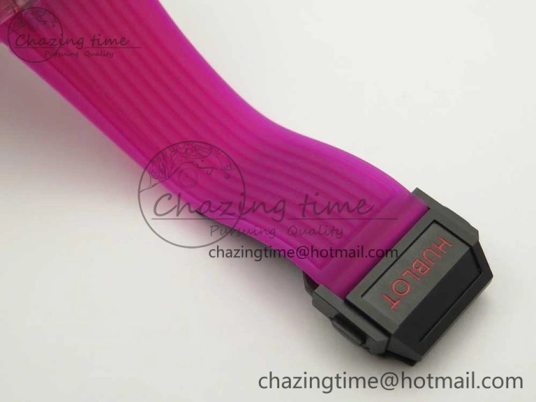 Vibrant Big Bang Unico Magic Sapphire Pink 45mm OXF Best Edition Skeleton Dial on Pink Rubber Strap A 6846