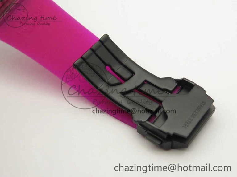 Vibrant Big Bang Unico Magic Sapphire Pink 45mm OXF Best Edition Skeleton Dial on Pink Rubber Strap A 6846
