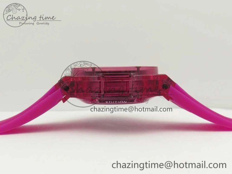 Vibrant Big Bang Unico Magic Sapphire Pink 45mm OXF Best Edition Skeleton Dial on Pink Rubber Strap A 6846