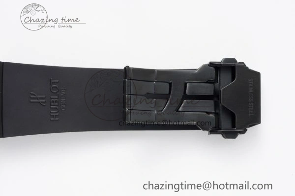 Big Bang Unico RG 45mm BBF 1:1 Best Edition Blue Ceramic Bezel Skeleton Dial on Black Rubber Strap A NewStyle 6757