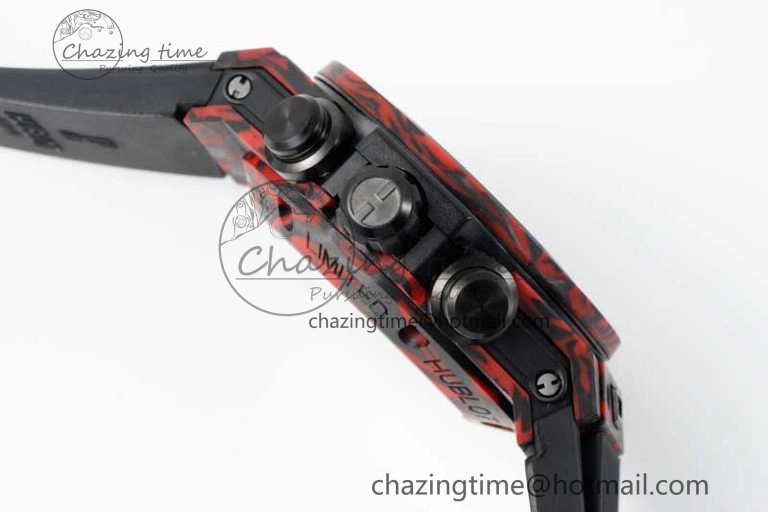 Big Bang Unico Red Carbon TWF Best Edition Skeleton Dial on Black Rubber Strap A HighQuality 6766