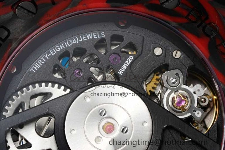 Big Bang Unico Red Carbon TWF Best Edition Skeleton Dial on Black Rubber Strap A HighQuality 6766