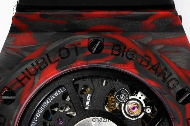 Big Bang Unico Red Carbon TWF Best Edition Skeleton Dial on Black Rubber Strap A HighQuality 6766