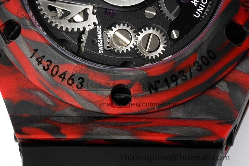 Big Bang Unico Red Carbon TWF Best Edition Skeleton Dial on Black Rubber Strap A HighQuality 6766