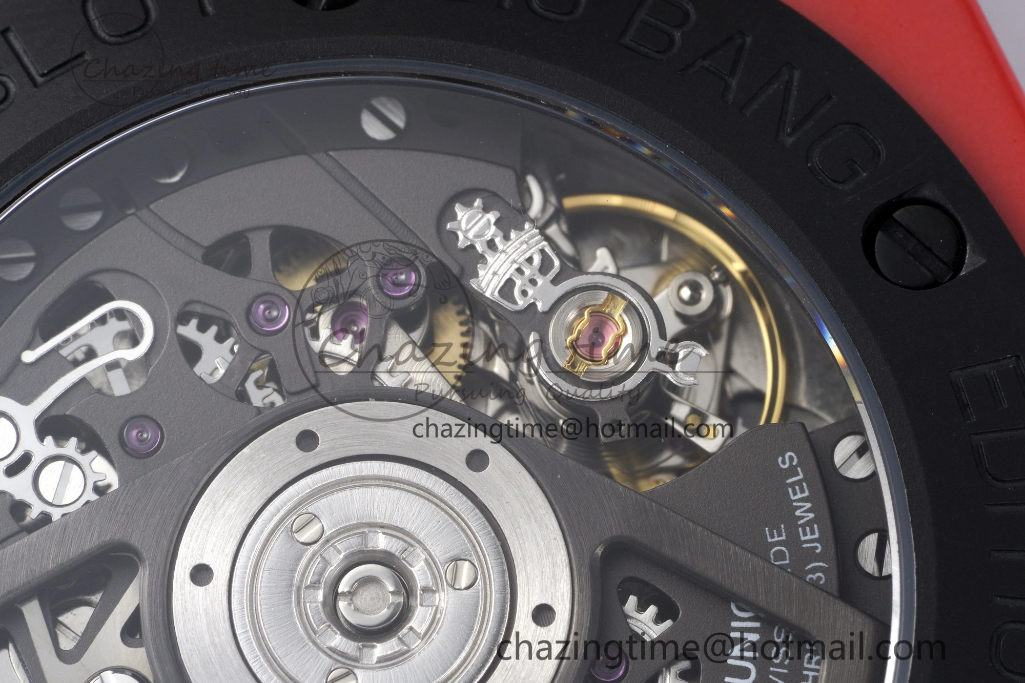 Big Bang Unico Red Magic Ceramic BBF 1:1 Best Edition Skeleton Dial on Red Rubber Strap A Breathable 6753