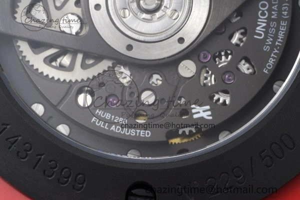 Big Bang Unico Red Magic Ceramic BBF 1:1 Best Edition Skeleton Dial on Red Rubber Strap A Breathable 6753