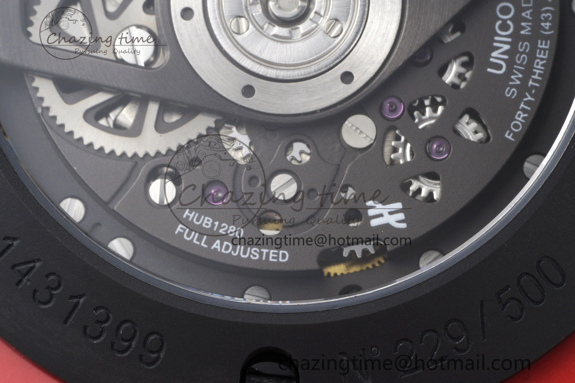 Big Bang Unico Red Magic Ceramic BBF 1:1 Best Edition Skeleton Dial on Red Rubber Strap A Breathable 6753