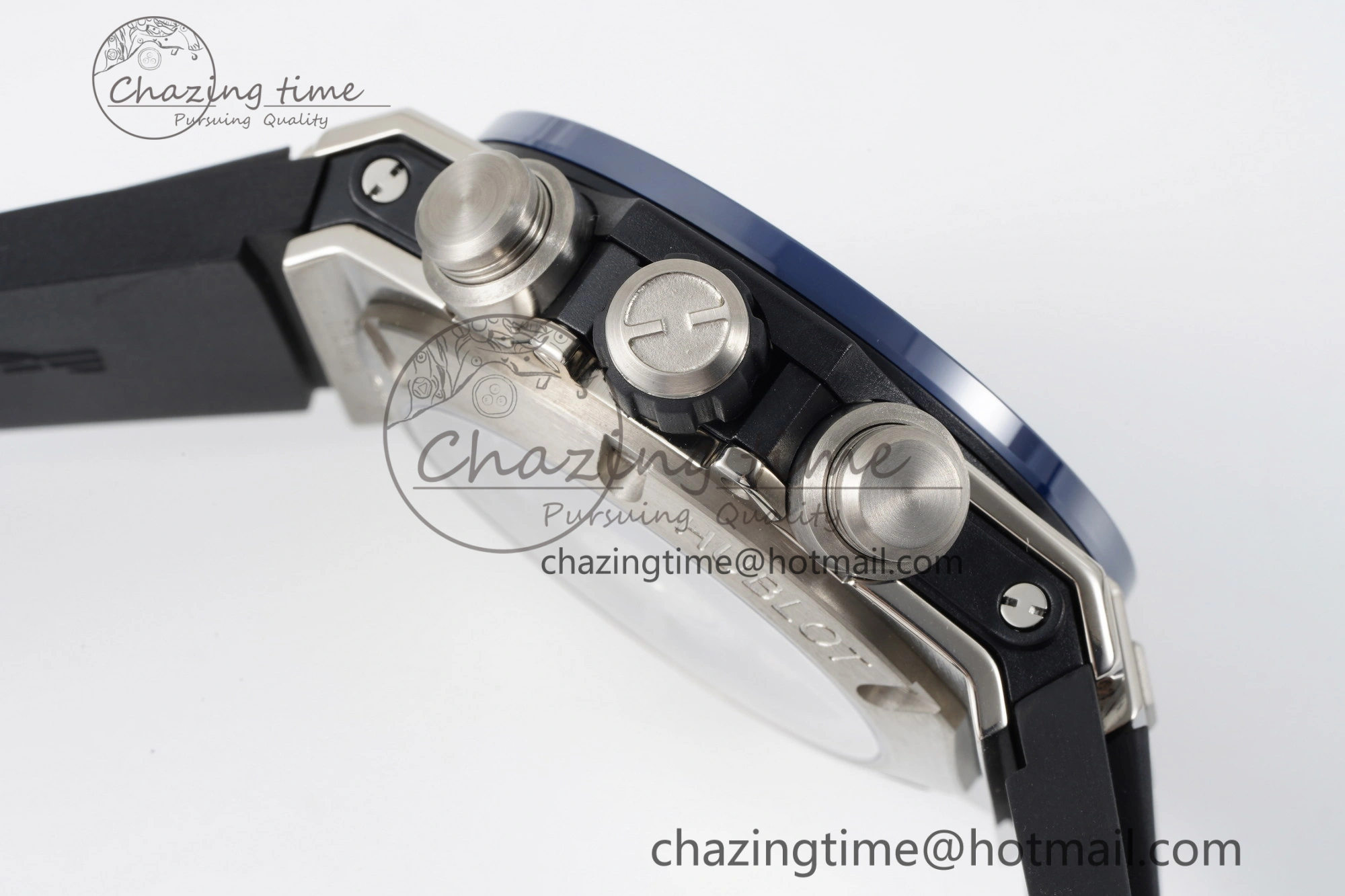Big Bang Unico SS 45mm BBF 1:1 Best Edition Blue Ceramic Bezel Skeleton Dial on Black Rubber Strap A FreshLook 6758
