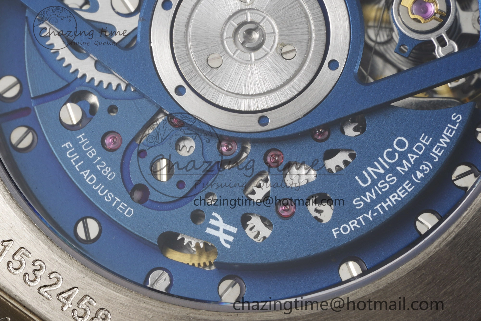 Big Bang Unico SS 45mm BBF 1:1 Best Edition Blue Ceramic Bezel Skeleton Dial on Black Rubber Strap A FreshLook 6758