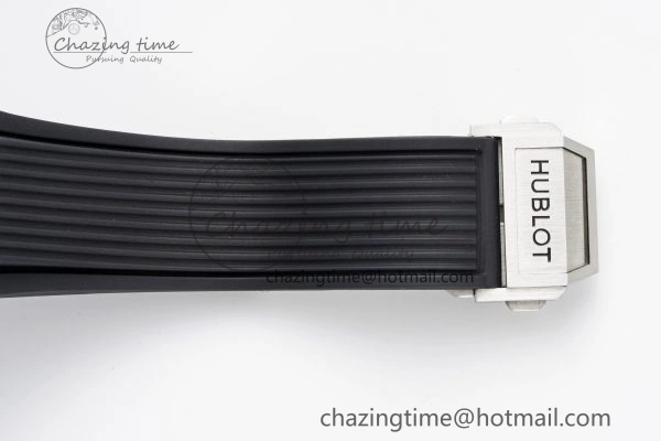 Big Bang Unico SS 45mm BBF 1:1 Best Edition Blue Ceramic Bezel Skeleton Dial on Black Rubber Strap A FreshLook 6758