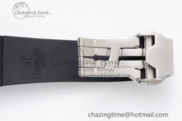 Big Bang Unico SS 45mm BBF 1:1 Best Edition Blue Ceramic Bezel Skeleton Dial on Black Rubber Strap A FreshLook 6758