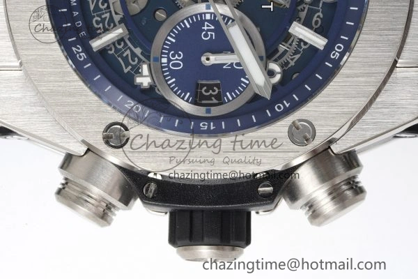 Big Bang Unico SS 45mm BBF 1:1 Best Edition Skeleton Dial on Black Rubber Strap A Soft 6756