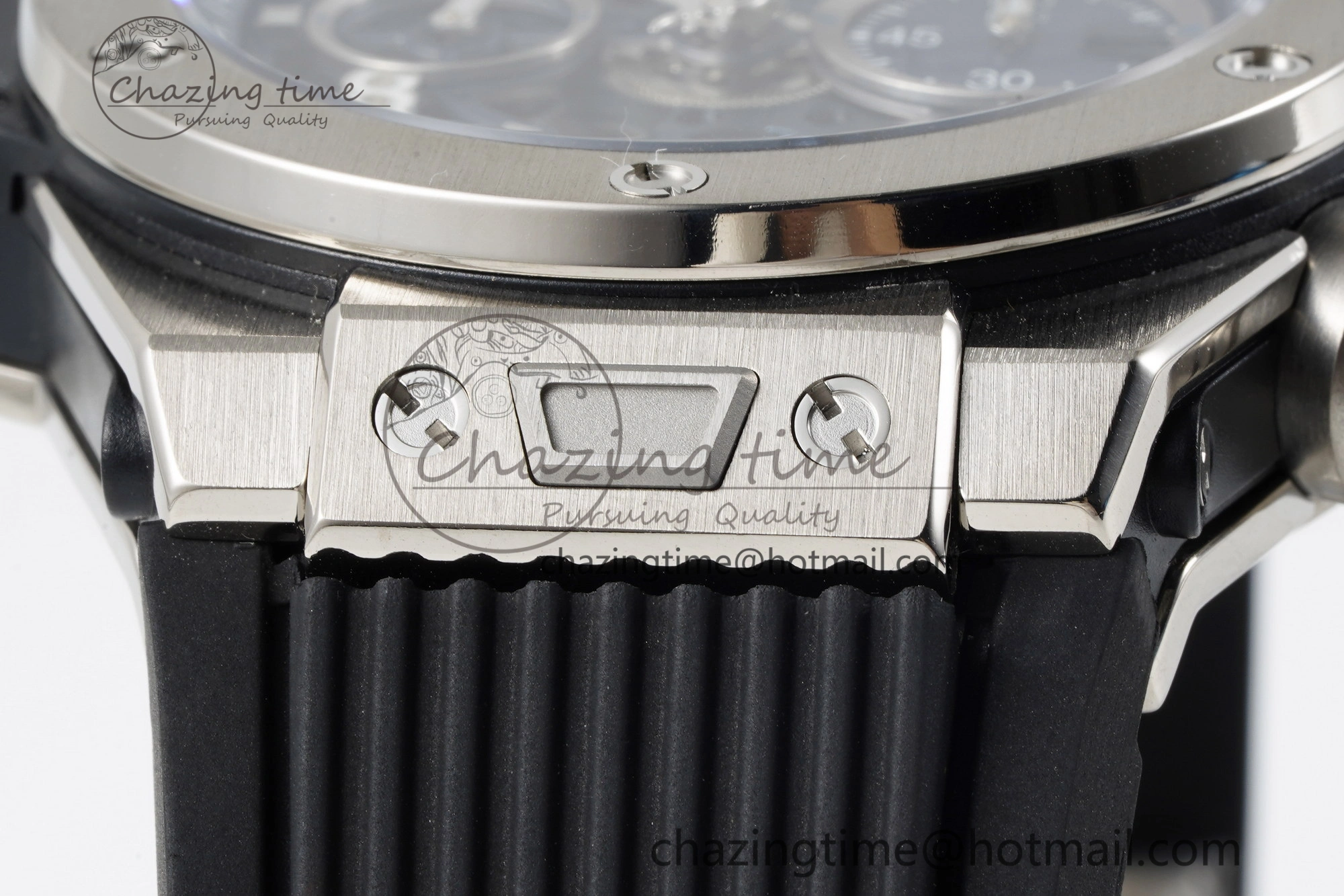 Big Bang Unico SS 45mm BBF 1:1 Best Edition Skeleton Dial on Black Rubber Strap A Soft 6756