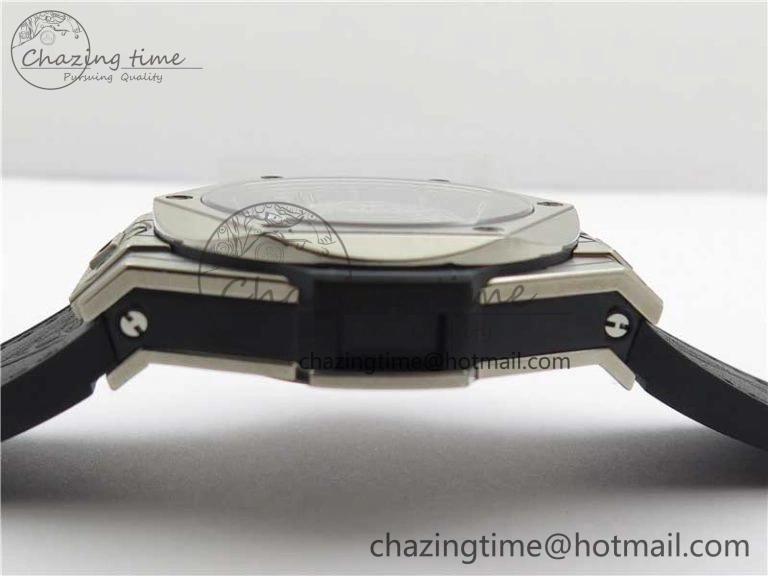 Timeless Big Bang Unico Sang Bleu Titanium HBF Skeleton Dial on Black Gummy Strap HUB 6800