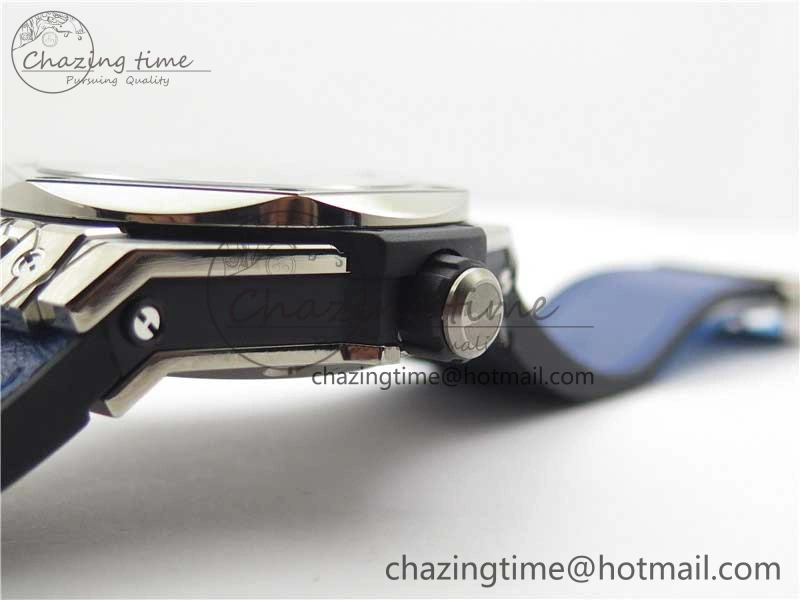 Big Bang Unico Sang Bleu Titanium HBF Skeleton Dial on Blue Gummy Strap HUB TopPick 6801