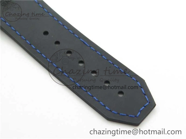 Big Bang Unico Sang Bleu Titanium HBF Skeleton Dial on Blue Gummy Strap HUB TopPick 6801