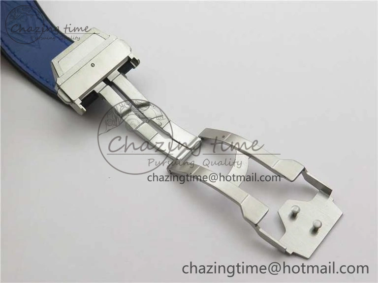 Big Bang Unico Sang Bleu Titanium HBF Skeleton Dial on Blue Gummy Strap HUB TopPick 6801