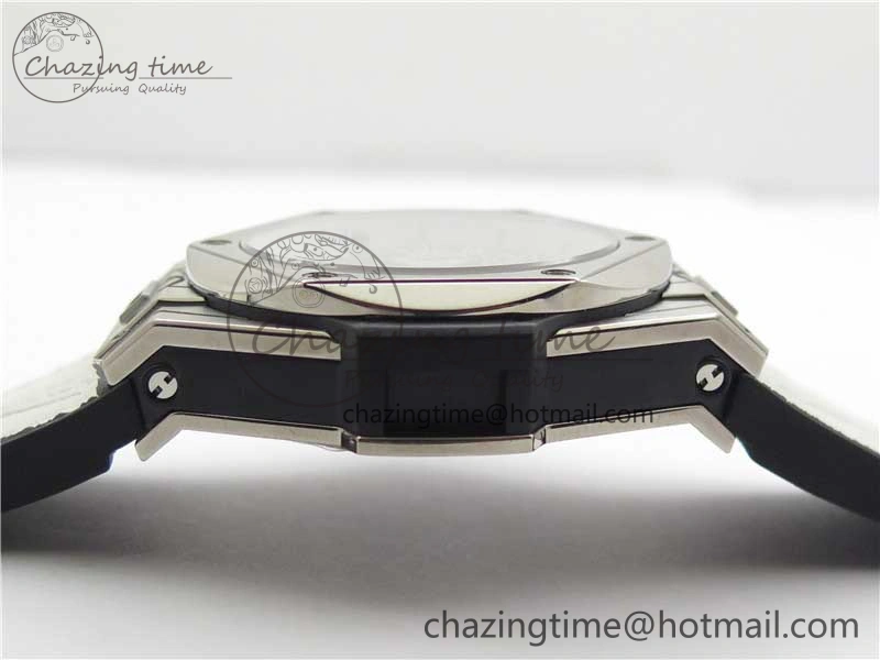 Big Bang Unico Sang Bleu Titanium HBF Skeleton Dial on White Gummy Strap HUB ComfortFit 6803
