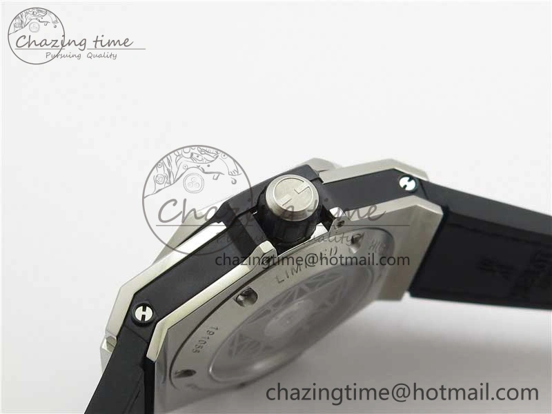 Big Bang Unico Sang Bleu Titanium Diamonds HBF Skeleton Dial on Black Gummy Strap HUB Seasonal 6820