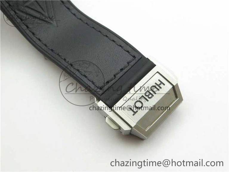Big Bang Unico Sang Bleu Titanium Diamonds HBF Skeleton Dial on Black Gummy Strap HUB Seasonal 6820