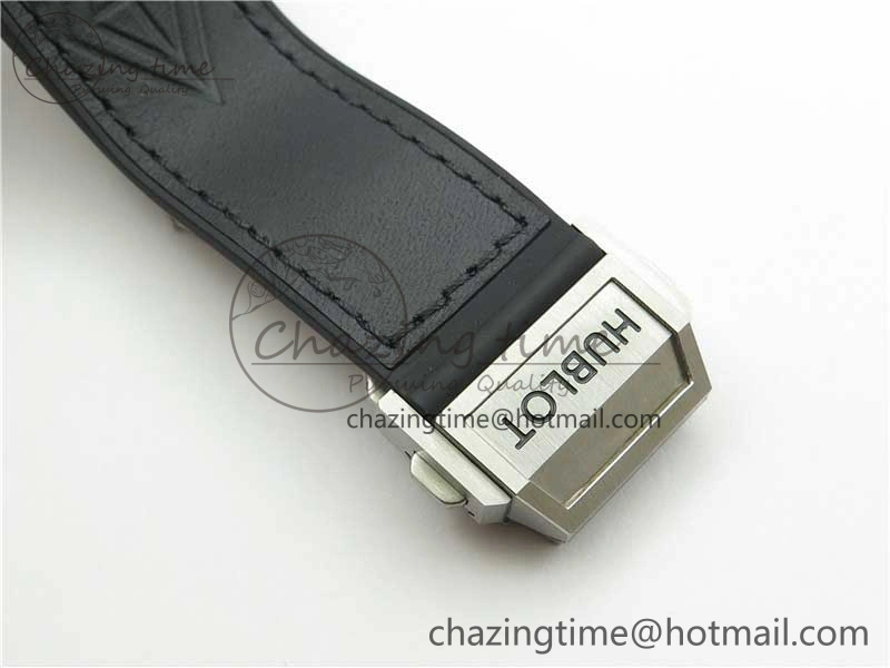 Big Bang Unico Sang Bleu Titanium Diamonds HBF Skeleton Dial on Black Gummy Strap HUB Seasonal 6820