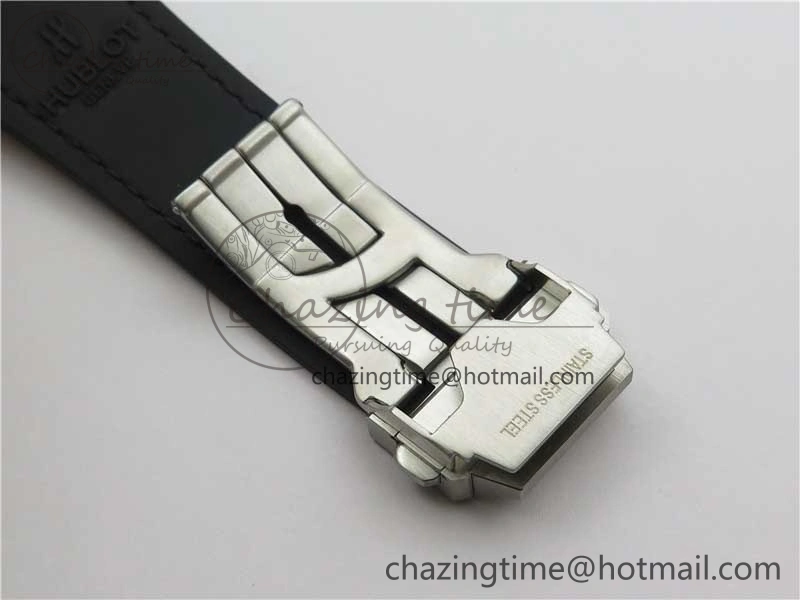 Big Bang Unico Sang Bleu Titanium Diamonds HBF Skeleton Dial on Black Gummy Strap HUB Seasonal 6820