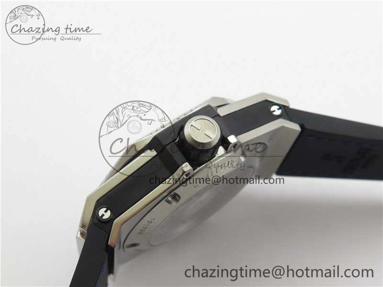 EasyMatch Big Bang Unico Sang Bleu Titanium Diamonds HBF Skeleton Dial on Blue Gummy Strap HUB 6817