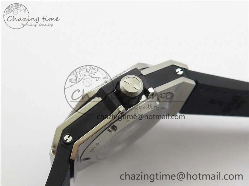EasyMatch Big Bang Unico Sang Bleu Titanium Diamonds HBF Skeleton Dial on Blue Gummy Strap HUB 6817