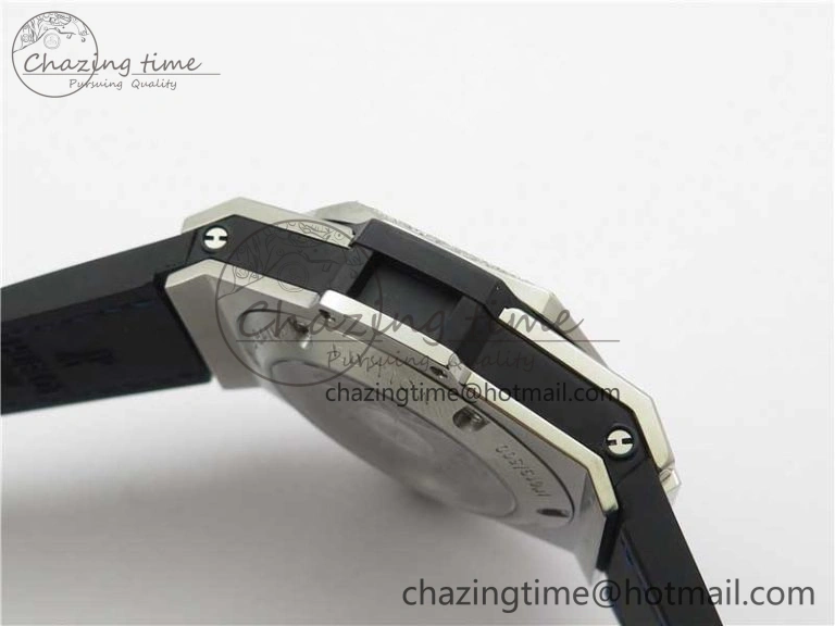 EasyMatch Big Bang Unico Sang Bleu Titanium Diamonds HBF Skeleton Dial on Blue Gummy Strap HUB 6817