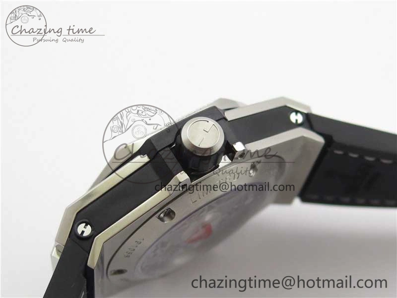 Big Bang Unico Sang Bleu Titanium Diamonds HBF Skeleton Dial on White Gummy Strap HUB FashionForward 6819