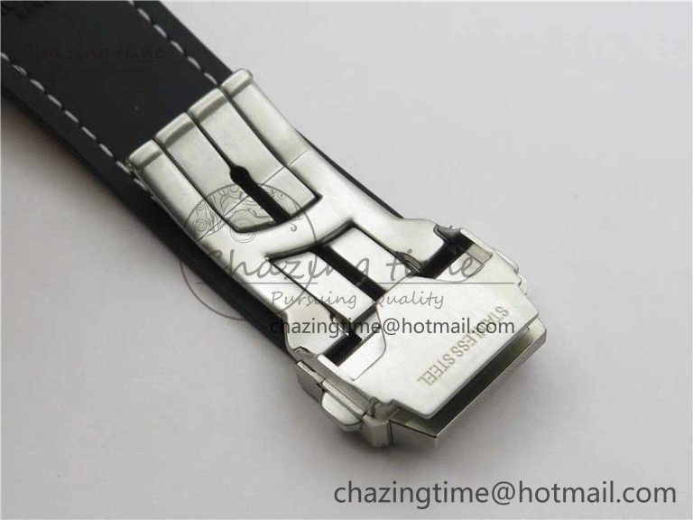 Big Bang Unico Sang Bleu Titanium Diamonds HBF Skeleton Dial on White Gummy Strap HUB FashionForward 6819