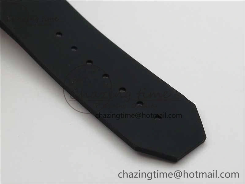 Chic Big Bang Unico White Ceramic HBF 1:1 Best Edition Black Skeleton Dial Rainbow Bezel on Whtie Rubber Strap A 6828