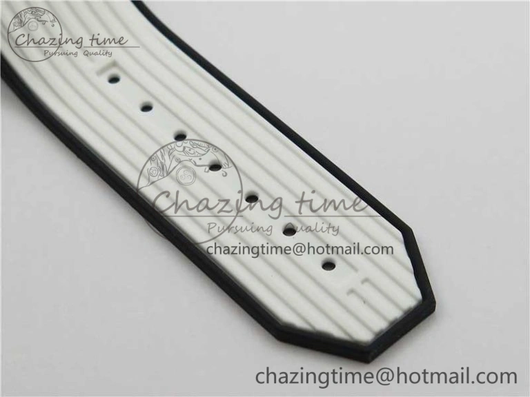 Big Bang Unico White Ceramic HBF 1:1 Best Edition Black Skeleton Dial on Whtie Rubber Strap A MultiPurpose 6825