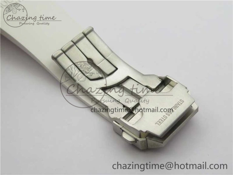 Big Bang Unico White Ceramic HBF 1:1 Best Edition White Skeleton Dial Rainbow Bezel on White Rubber Strap A GoAnywhere 6829