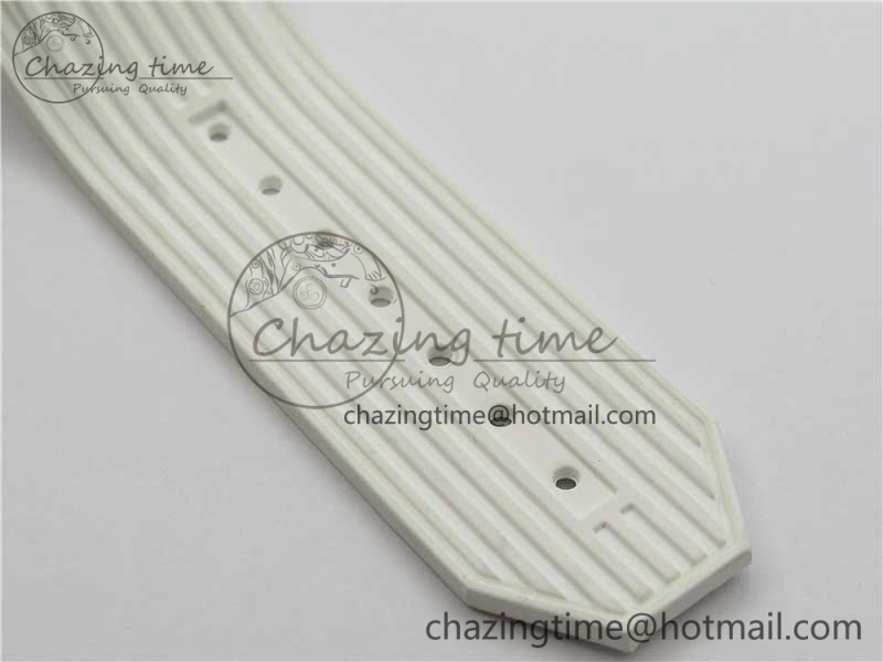 Big Bang Unico White Ceramic HBF 1:1 Best Edition White Skeleton Dial on White Rubber Strap A WellDesigned 6826