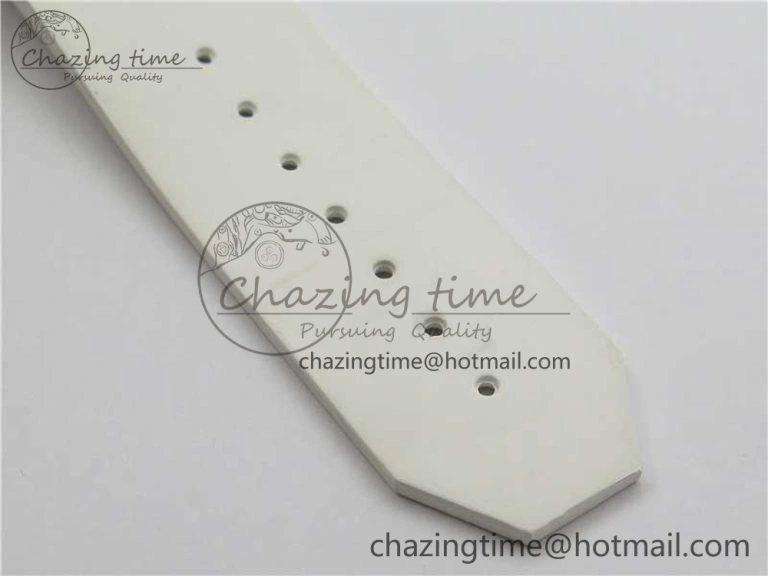 Big Bang Unico White Ceramic HBF 1:1 Best Edition White Skeleton Dial on White Rubber Strap A WellDesigned 6826