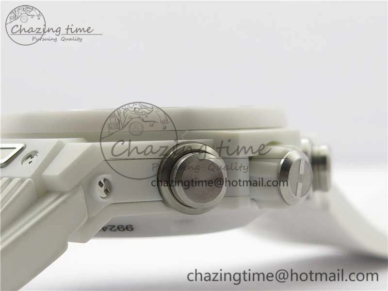 Big Bang Unico White Ceramic HBF 1:1 Best Edition White Skeleton Dial on White Rubber Strap A WellDesigned 6826