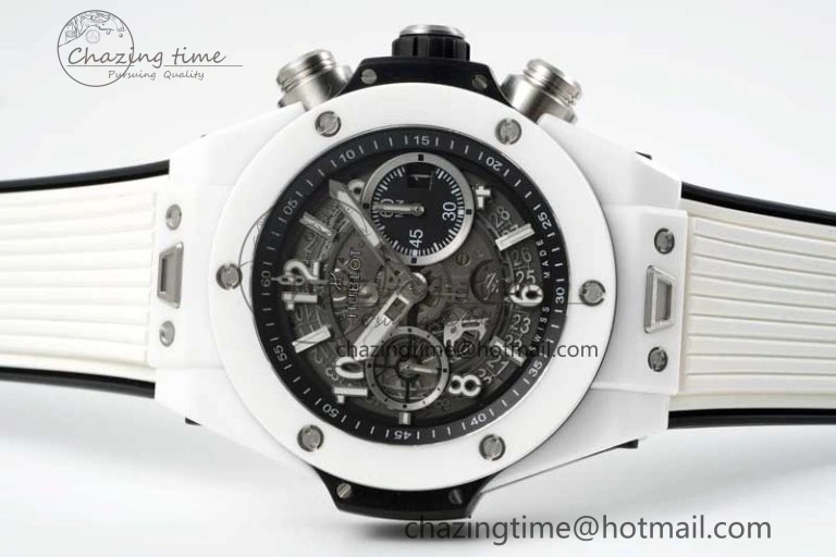 Reliable Big Bang Unico White Ceramic ZF 1:1 Best Edition Skeleton Dial on White Rubber Strap A 6772