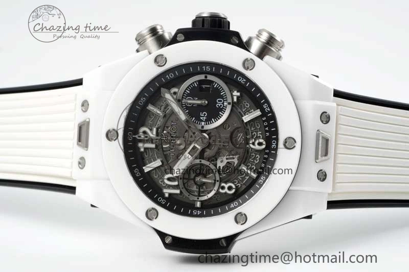 Reliable Big Bang Unico White Ceramic ZF 1:1 Best Edition Skeleton Dial on White Rubber Strap A 6772