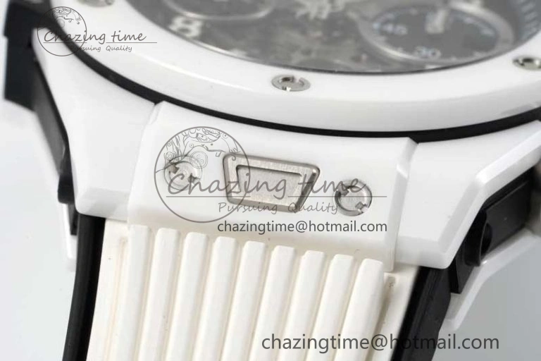Reliable Big Bang Unico White Ceramic ZF 1:1 Best Edition Skeleton Dial on White Rubber Strap A 6772