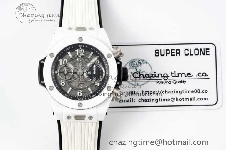 Reliable Big Bang Unico White Ceramic ZF 1:1 Best Edition Skeleton Dial on White Rubber Strap A 6772