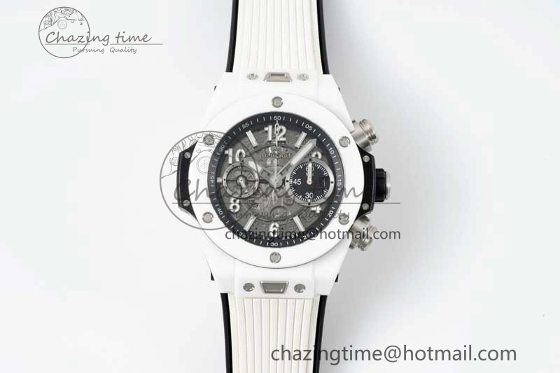Reliable Big Bang Unico White Ceramic ZF 1:1 Best Edition Skeleton Dial on White Rubber Strap A 6772