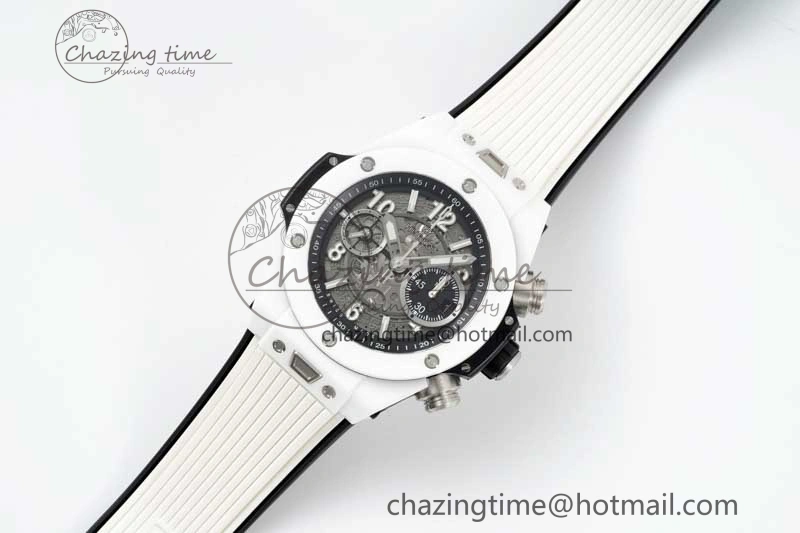 Reliable Big Bang Unico White Ceramic ZF 1:1 Best Edition Skeleton Dial on White Rubber Strap A 6772