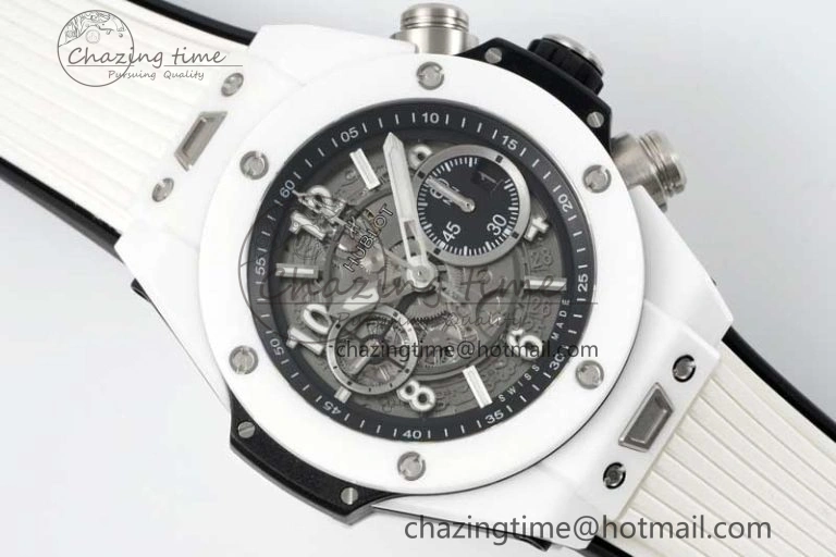 Reliable Big Bang Unico White Ceramic ZF 1:1 Best Edition Skeleton Dial on White Rubber Strap A 6772