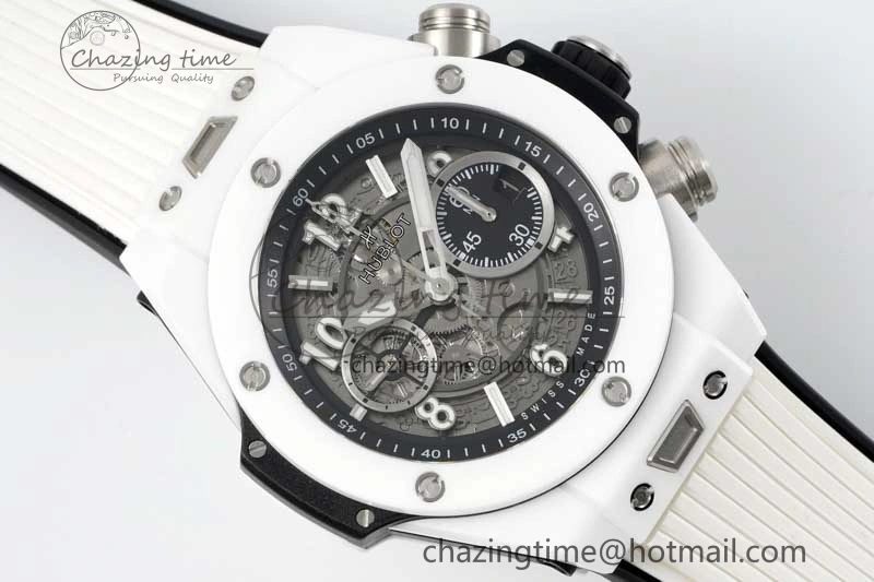 Reliable Big Bang Unico White Ceramic ZF 1:1 Best Edition Skeleton Dial on White Rubber Strap A 6772