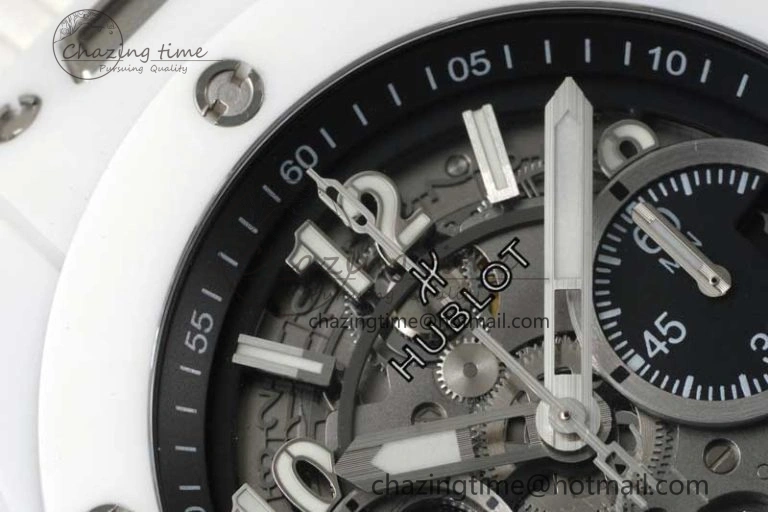 Reliable Big Bang Unico White Ceramic ZF 1:1 Best Edition Skeleton Dial on White Rubber Strap A 6772